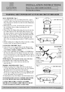 INSTALLATION INSTRUCTIONS Fixture Name: BEAU JARDIN 5400-FM RG For Flush Mount Fixture WARNING! SHUT POWER OFF AT FUSE OR CIRCUIT BREAKER HANG THE FIXTURE（Fig.1）