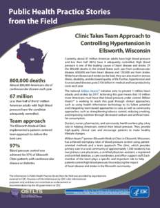 Public Health Practice Stories from the Field Clinic Takes Team Approach to Controlling Hypertension in Ellsworth, Wisconsin WI