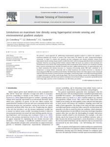 Limitations on maximum tree density using hyperspatial remote sensing and environmental gradient analysis