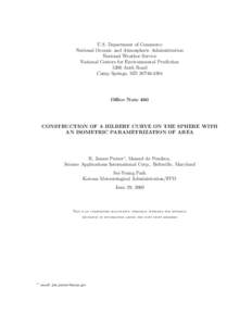 U.S. Department of Commerce National Oceanic and Atmospheric Administration National Weather Service National Centers for Environmental Prediction 5200 Auth Road Camp Springs, MD[removed]