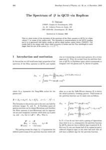 884  Brazilian Journal of Physics, vol. 32, no. 4, December, 2002 The Spectrum of D/ in QCD via Replicas D. Dalmazi