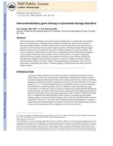 NIH Public Access Author Manuscript Curr Gene Ther. Author manuscript; available in PMC 2010 June 29. NIH-PA Author Manuscript