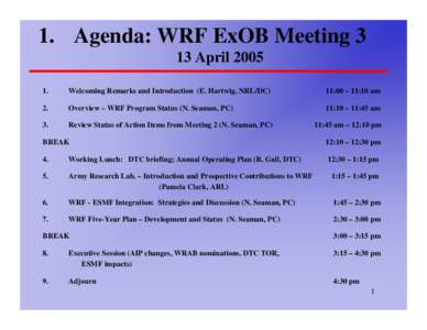 1.   Agenda: WRF ExOB Meeting 2