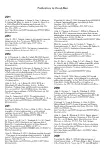 Publications for David Allen[removed]Yu, Z., Tan, J., McMahon, A., Iismaa, S., Xiao, X., Kesteven, S., Reichelt, M., Mohl, M., Smith, N., Fatkin, D., Allen, D., et al[removed]RhoA/ROCK signaling and pleiotropic Î±1Aadren