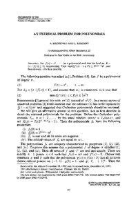 PROCEEDINGS OF THE  AMERICAN MATHEMATICAL SOCIETY