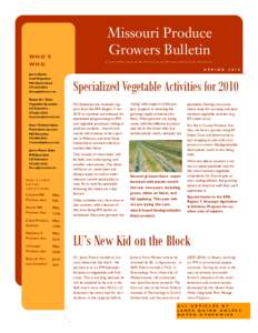 Missouri Produce Growers Bulletin WHO’S WHO