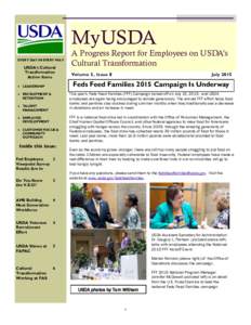 MyUSDA EVERY DAY IN EVERY WAY USDA’s Cultural Transformation Action Items