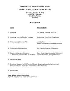 LAMBTON KENT DISTRICT SCHOOL BOARD