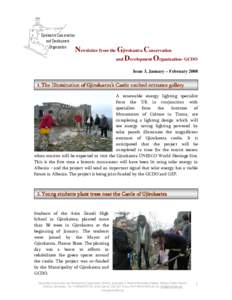 Gjirokastra Conservation and Development Organization Newsletter from the Gjirokastra Conservation and Development Organization- GCDO