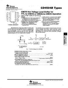 Data sheet acquired from Harris Semiconductor SCHS069B – Revised June 2003