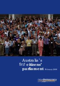 Australia’s first citizens’ 	 parliament February 2009