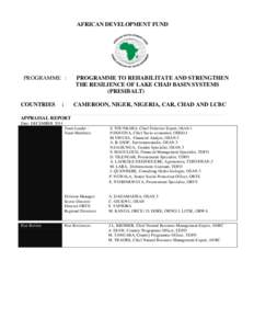 AFRICAN DEVELOPMENT FUND  PROGRAMME : COUNTRIES