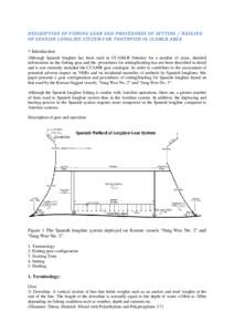 DESCRIPTION OF FISHING GEAR AND PROCEDURES OF SETTING / HAULING OF SPANISH LONGLINE SYSTEM FOR TOOTHFISH IN CCAMLR AREA ○ Introduction Although Spanish longline has been used in CCAMLR fisheries for a number of years, 