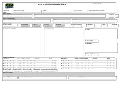 Logo da Empresa  2- Nº Guia no Prestador ANEXO DE SOLICITAÇÃO DE RADIOTERAPIA