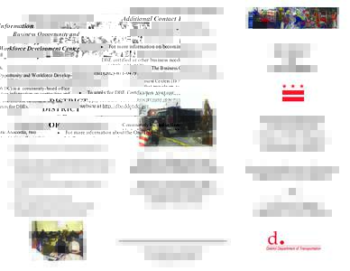 Additional Contact Information Business Opportunity and Workforce Development Center •