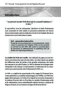 10  | Promote - Extrait gratuit du livre de Stéphane Brossard Introduction “ A quoi sert un site Web dont nul ne connaît l’existence ?