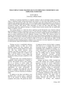 Employment / Organizational behavior / Turnover / Employee retention / Skill / Counterproductive work behavior / Onboarding / Human resource management / Management / Social psychology