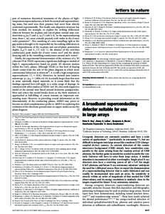 letters to nature part of numerous theoretical treatments of the physics of hightemperature superconductors, in both the normal and superconducting states, but until now their presence had never been directly confirmed e