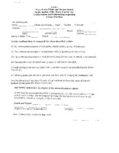 FormJ Nova Scotia Utility and Review Board In the matter of the Motor Carrier Act Contlrmation and Undertaking respecting Clause 42A(2)(a) The undersigned,