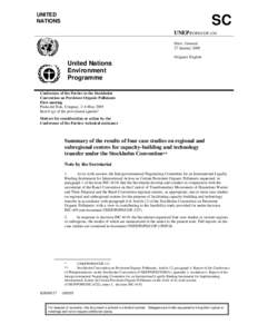 UNITED NATIONS SC UNEP/POPS/COP.1/30 Distr.: General