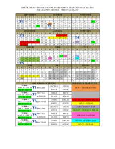 SIMCOE COUNTY DISTRICT SCHOOL BOARD SCHOOL YEAR CALENDAR[removed]THE LEARNING CENTRES – CHRISTIAN ISLAND SEPTEMBER T W T 3 4