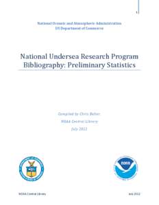 1  National Oceanic and Atmospheric Administration US Department of Commerce  National Undersea Research Program