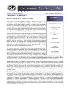 American Accounting Association  Volume 28 Number 1 ■ Spring 2004 PRESIDENT’S MESSAGE Richard C. Brooks, West Virginia University