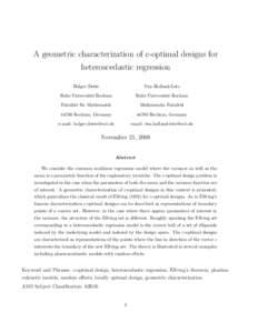 Regression analysis / Design of experiments / Econometrics / Fisher information / Maximum likelihood / Linear regression / Optimal design / Dimensional analysis / Hájek–Le Cam convolution theorem / Statistics / Estimation theory / Statistical theory