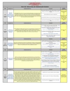 8  CONCURRENT SESSION B MONDAY DECEMBER 17TH, 2012 3:15 PM - 4:45 PM TRACK ONE - TRANSLATIONAL AND TRANSDISCIPLINARY RESEARCH