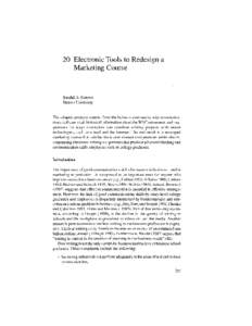 20 Electronic Tools to Redesign a Marketing Course Randall S. Hansen Stetson University