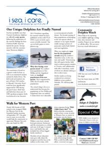Official Newsletter Volume 44, Spring 2011 Dolphin Research Institute ABN[removed]