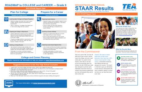 ROADMAP to COLLEGE and CAREER ­­— GradeSTAAR Report Card Plan for College  Prepare for a Career