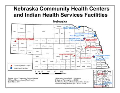Nebraska Community Health Centers and Indian Health Services Facilities Nebraska Dawes Sioux