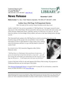 Bo / Public library / Zoology / Biology / Timberland Regional Library / Washington / Dog