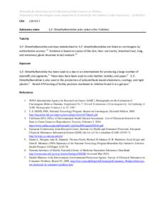 Rationale for Reporting List of Chemicals of High Concern to Children Prepared by the Washington State Department of Health for the Children’s Safe Product Act – [removed]CAS[removed]