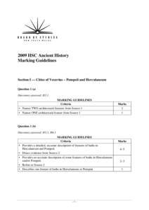 2009 HSC Ancient History - Marking Guidelines