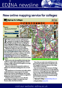 December 2014, Volume 19, Issue 4  New online mapping service for colleges E