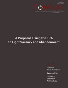 View: Neighborhood Stabilization: Early Reports on Policymaking in Action, Forefront, Spring, 2010, Vol. 1, No. 2