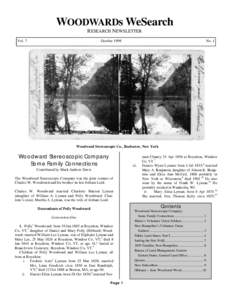 WOODWARDs WeSearch RESEARCH NEWSLETTER Vol. 7 October 1998