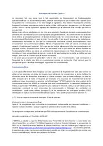 Remarques de Florence Cayocca Le document fait une revue tout à fait appréciable de l’avancement de l’océanographie opérationnelle de ces 20 dernières années, mettant en exergue ce que la démarche a permis pou