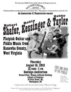 American music / Culture of the Southern United States / Old-time music / Fiddle / American Folklife Center / Appalachian music / American folk music / Celtic music / Clark Kessinger