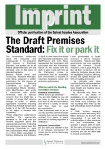 Imprint p MAY – JUNE 2009 The Draft Premises Standard: Fix it or park it