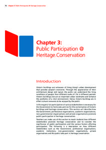 70  Chapter 3: Public Participation @ Heritage.Conservation Chapter 3: Public Participation @