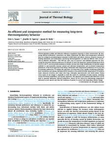 An efficient and inexpensive method for measuring long-term thermoregulatory behavior