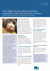 Turkish Outcome Measurement ADULT Carer Akıl sa©lı©ı servislerinden yararlanan yetißkinlere sa©lık durumlarının sorulması