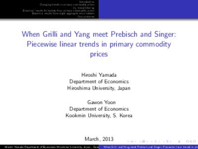 Understanding International Commodity Price FluctuationsMarch 20—21, 2013, Washington, D.C.