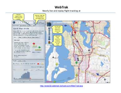 WebTrak Nearly live and replay flight tracking at  Click the   ‘Legend’ tab to  l learn about the 