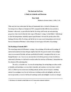 The Soul and Its Parts: A Study in Aristotle and Brentano Barry Smith Published in Brentano-Studien, [removed]), 75–88.  While much has been written about the theory of intentionality that is sketched by Brentano in his