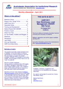 Microsoft Word - AAIR e-newsletter_April 2011.doc