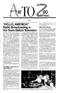 HELLO, AMERICA: Radio Broadcast in the Years Before Television